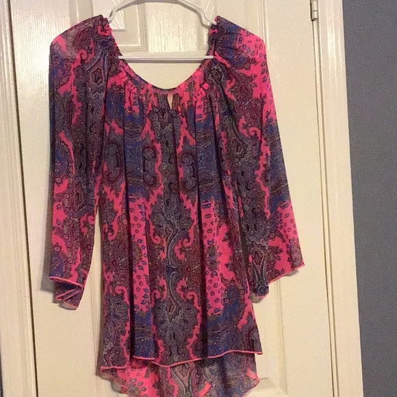 Pink paisley Chiffon blouse - Picture 1 of 1